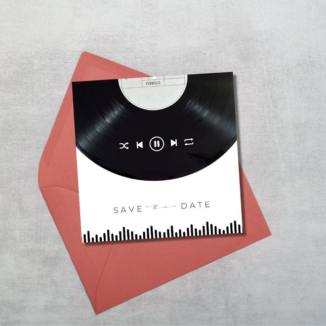 Reserva La Fecha Cubierta de álbum de música Boda Guardar la fecha (Music Album Cover Wedding Save the Date)