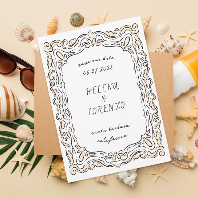 Reserva La Fecha Cubierta de dibujo con lápiz y tinta suelta (Subido por el creador)