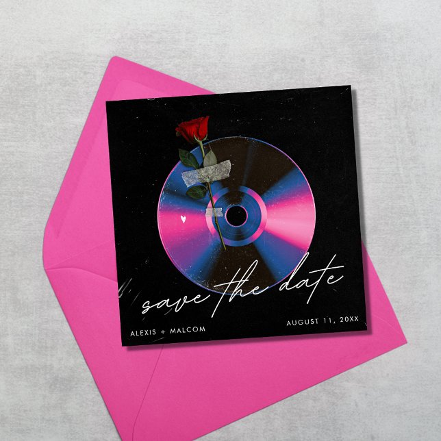 Reserva La Fecha Cubierta del álbum Boda musical única Guardar la f (Album Cover Unique Music Wedding Save the Date)