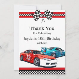 Reserva La Fecha Cumpleaños de Race Car, gracias
