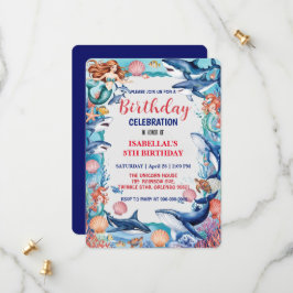 Reserva La Fecha cumpleaños de tiburón de ballena de sirena azul