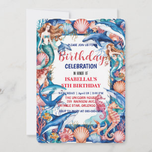 Reserva La Fecha cumpleaños de tiburón de ballena de sirena azul