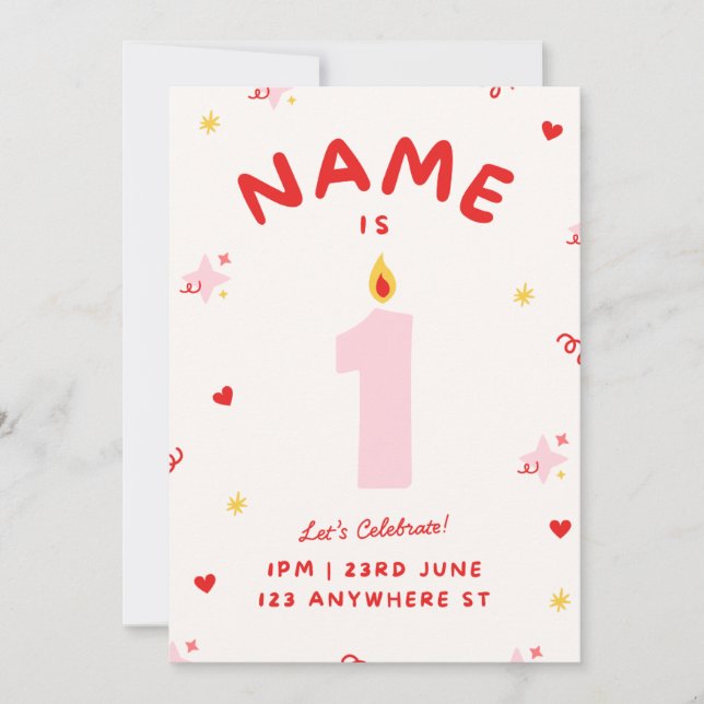 Reserva La Fecha Cumpleaños infantil (Anverso)
