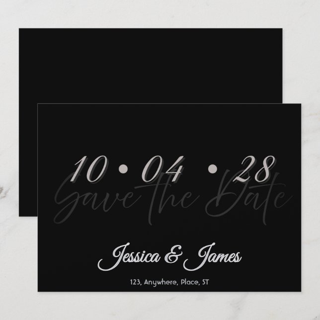 Reserva La Fecha Customize  Personalized Save the Date (Anverso / Reverso)