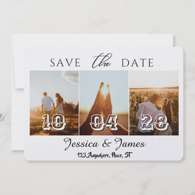 Reserva La Fecha Customize Photo Personalized Save the Date (Anverso)