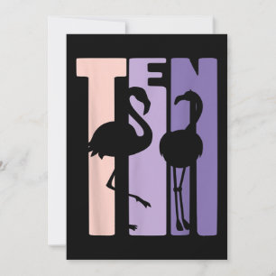 Reserva La Fecha Cute 10 cumpleaños regalo I Flamingo I 10 años