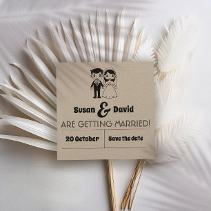 Reserva La Fecha Cute Bride y Groom Save the Date