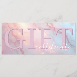 Reserva La Fecha Cute Certificado de Regalo Elegante Suave Rosa