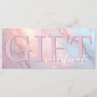Reserva La Fecha Cute Certificado de Regalo Elegante Suave Rosa