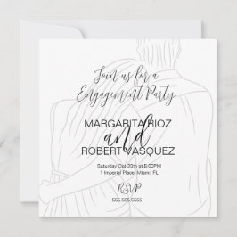 Reserva La Fecha Cute Couple Hugging Script Engagement Party
