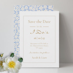Reserva La Fecha Cute Floral Daisy Pattern Wedding Guardar La Fecha