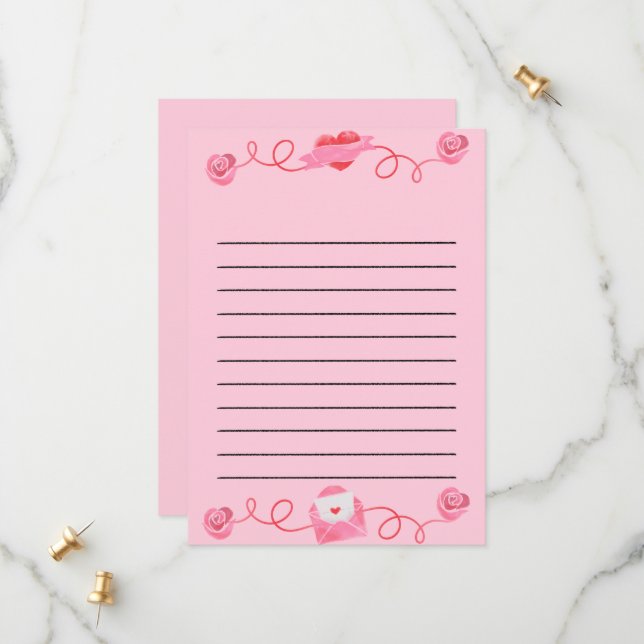 Reserva La Fecha Cute Love Valentines Card (Anverso/Reverso In Situ)