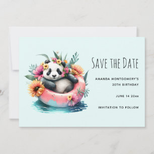Reserva La Fecha Cute Panda relajándose en un flotador