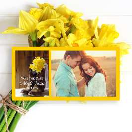 Reserva La Fecha Daffodils y Cowboy Boots Wedding Salva la fecha