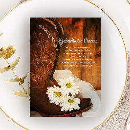 Reserva La Fecha Daisies Cowboy bota la boda occidental salva la fe