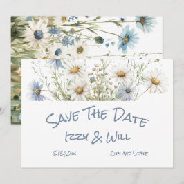 Reserva La Fecha Daisies y el Boda ruso de Denim Faded
