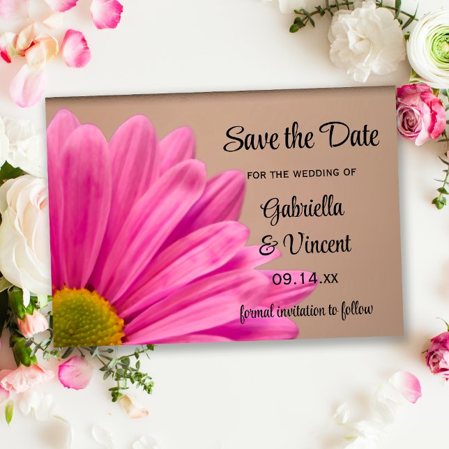 Reserva La Fecha Daisy rosado en una boda tan salvando la fecha (Subido por el creador)