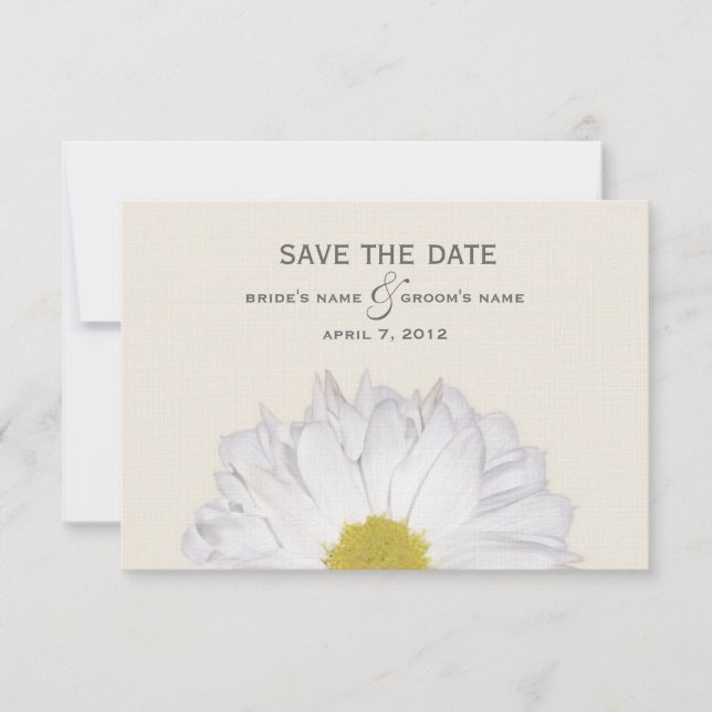 Reserva La Fecha Daisy Wedding Save The Date (Anverso)