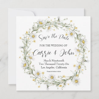 Reserva La Fecha Daisy Wedding Save the Date Card