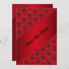 Reserva La Fecha Dalias rojas sangre en estilo gótico para guardar 