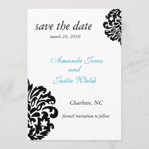 Reserva La Fecha damasco elegante guardar la fecha