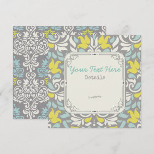 Reserva La Fecha Damasco floral colorido