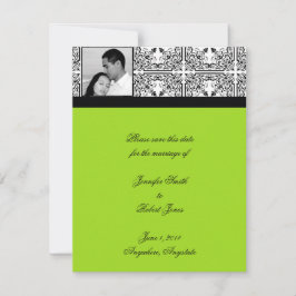 Reserva La Fecha Damask Delight Lime Green Save the Date