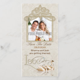 Reserva La Fecha Damask Swan Elegance - Save the Date