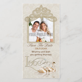 Reserva La Fecha Damask Swan Elegance - Save the Date