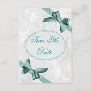 Reserva La Fecha Damask y Bows 85th Birthday Save The Date