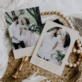 Reserva La Fecha DAPHNE Cream Minimalista Boho Boho Boho de oro Vin