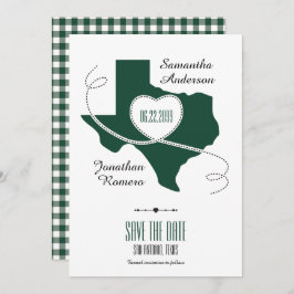 Reserva La Fecha Dark Green Texas Curling Ribbon Save the Date