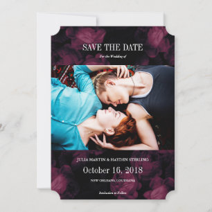 Reserva La Fecha Dark Rosa Garden Photo Save the Date Cards