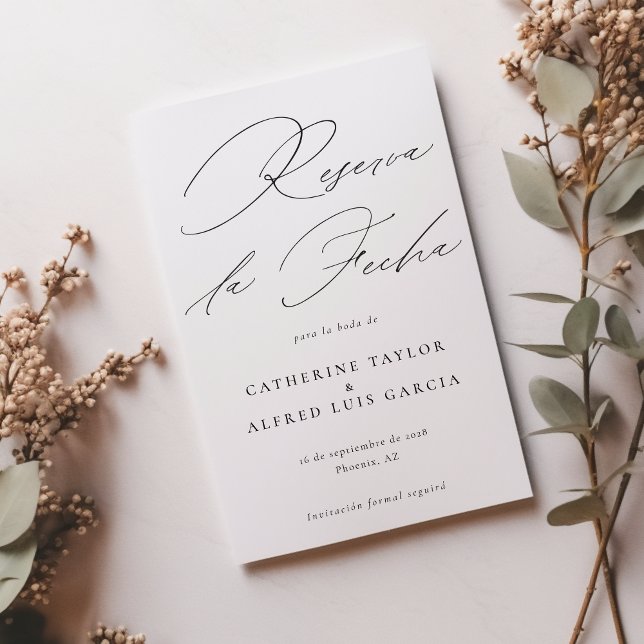 Reserva La Fecha de Español es Boda Script Photo (Subido por el creador)
