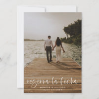 Reserva La Fecha De La Invitación A La Foto Modern