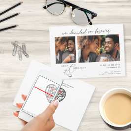 Reserva La Fecha Decidido en Forever Script 2 fotos Sitio web QR Co