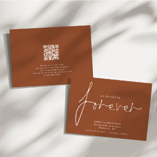 Reserva La Fecha Decidido sobre Forever QR Code Terracotta