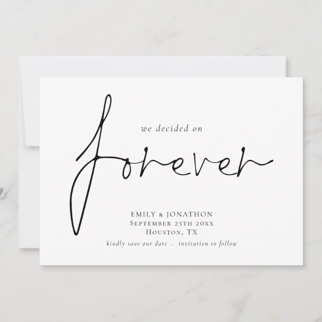 Reserva La Fecha Decidimos por Forever QR Code Guardar la fecha (Anverso)