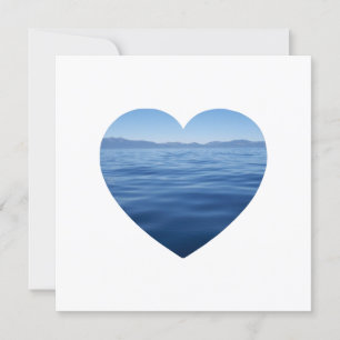 Reserva La Fecha Deep Blue Lake Tahoe Heart Photo Save the Date