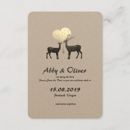 Reserva La Fecha Deer Love Woodland Deer Save The Date