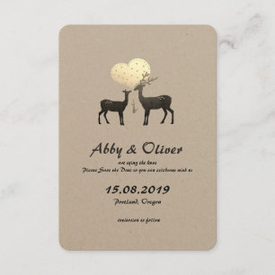 Reserva La Fecha Deer Love Woodland Deer Save The Date