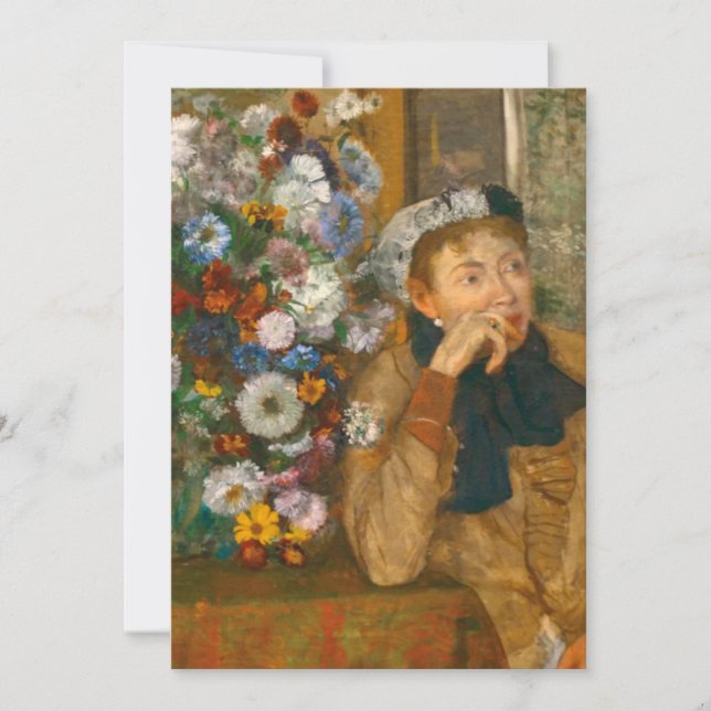 Reserva La Fecha Degas, una mujer sentada al lado de una bolsa de f (Anverso)