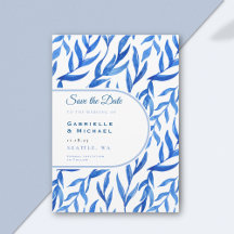 Delft Blue White Chinoiserie Patrón floral Guardar