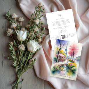 Reserva La Fecha Delicate Pink Romantic Paris Landscape Wedding