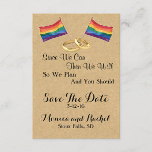 Reserva La Fecha Desde Que Podemos: Boda Lesbiana Salva Las Cartas 