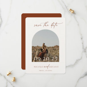 Reserva La Fecha Desert Sienna Arch Frame Wedding Guardar La Fecha