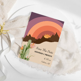 Reserva La Fecha Desert Sunset Destination Wedding Save the Date