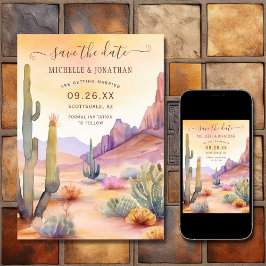 Reserva La Fecha Desierto del suroeste y Boda de Cactus