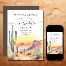 Reserva La Fecha Desierto del suroeste y Boda de Cactus