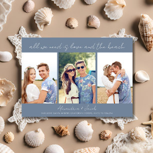 Reserva La Fecha Destination Beach 3 Photo Wedding Save the Date